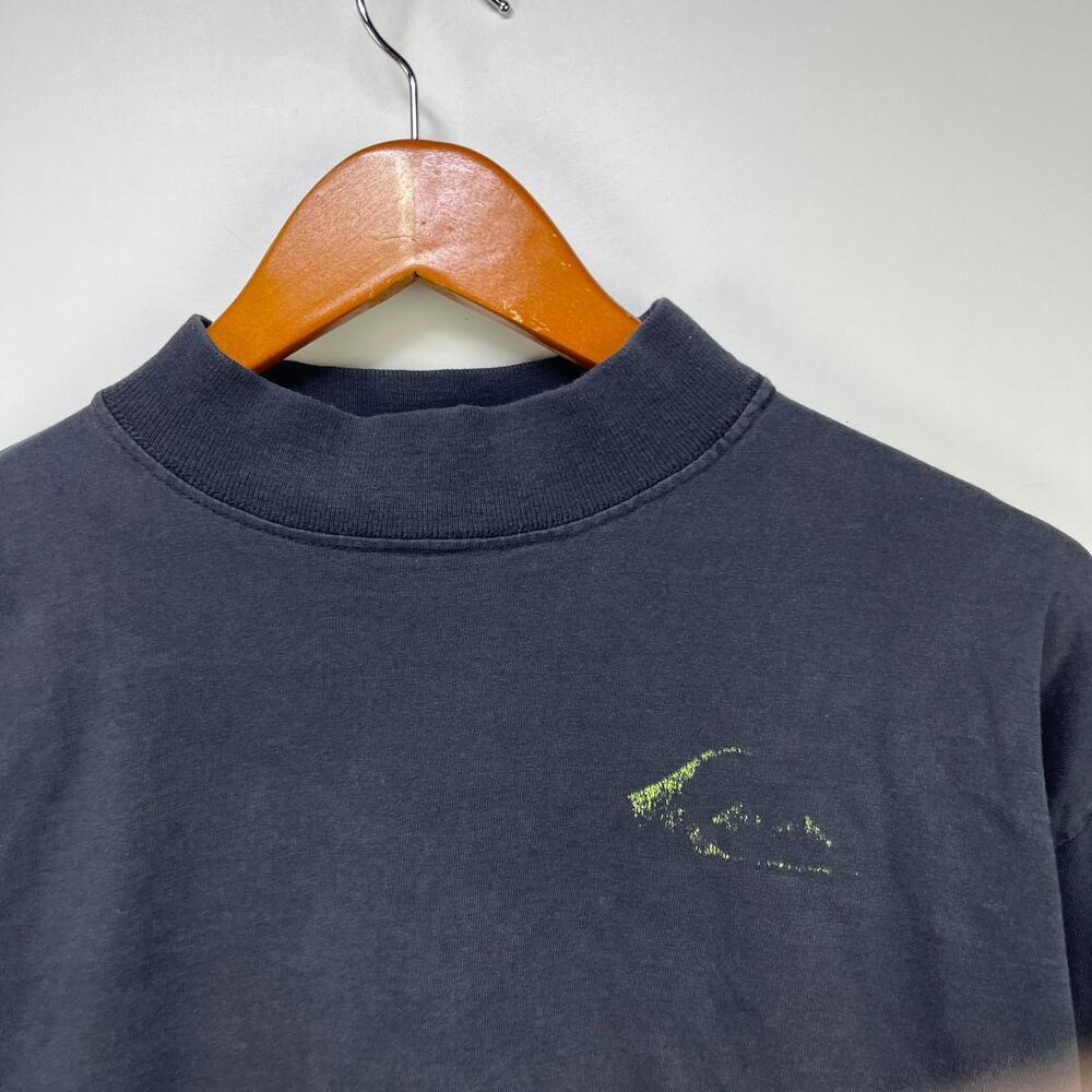 Vintage 90s Quiksilver USA Mock Neck Shirt Large - Picture 5 of 9